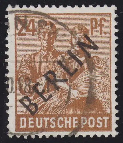 9 Schwarzaufdruck 24 Pf O