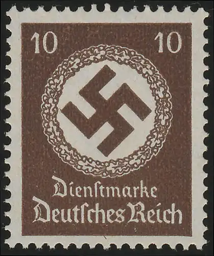 137 Behördendienst 10 Pf., Wz.4,  **