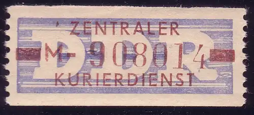 20-MII-Neudruck Dienst-B, Billet braun auf violett, ** postfrisch