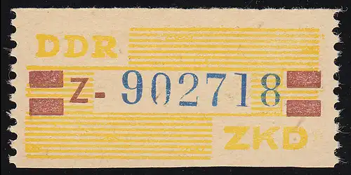 25-Z-N Dienst-B, Billet blau auf gelb, Nachdruck ** postfrisch