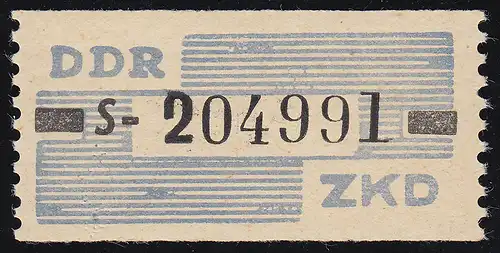 26-S Dienst-B, Billet schwarz auf blau, ** postfrisch