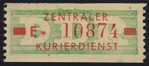 30I-E Dienst-B, Billet alte Zeichnung, rot auf grün, ** postfrisch