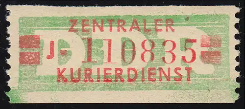 31aI-J Dienst-B, Billet alte Zeichnung, rot auf grün, ** postfrisch