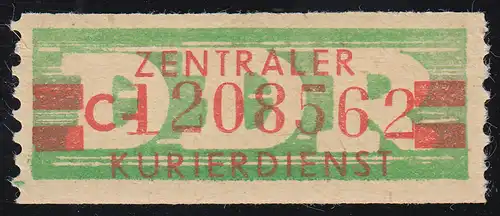 31aII-C Dienst-B, Billet alte Zeichnung, rot auf grün, ** postfrisch