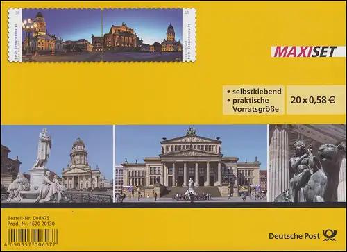 FB 26 Gendarmenmarkt Berlin, Dialogblatt 10x2987-2988, EV-O Bonn 7.2.2014