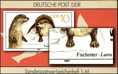 SMHD 31a Brieftauben 1987 mit MICHEL-PLF 3107 I, Feld 30, **