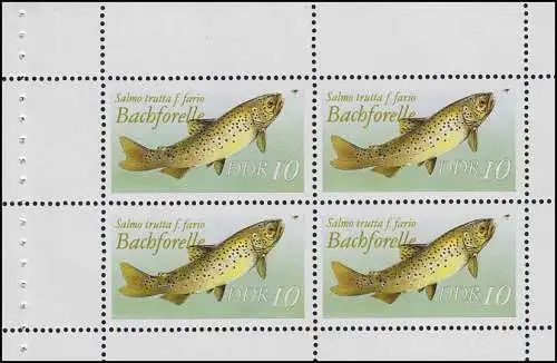 HBl. 19wA de MH 9 poissons d'eau douce 1988, frais