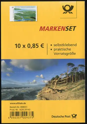 FB 45 - Paysage des bodden, feuille de 10x 3131, **