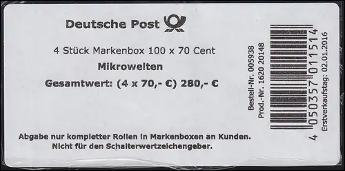 3205-3206 Mikrowelten 2016 - BANDEROLE für 4 Markenboxen