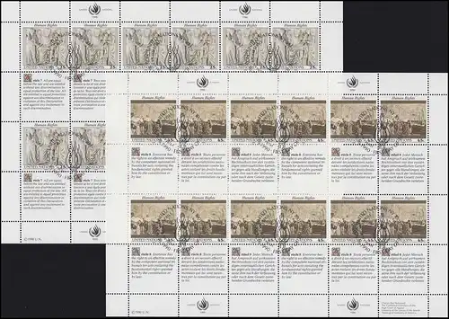 Nations unies New York 606-607 Déclaration des droits de l'homme II 1990, ensemble des stocks ZD ESSt