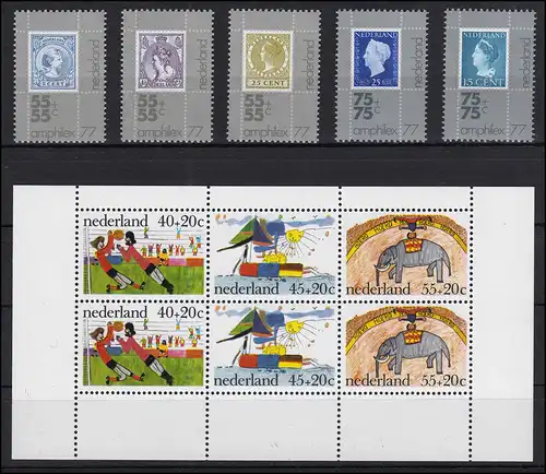 1063-1091 Niederlande-Jahrgang 1976 komplett mit Block 15, postfrisch