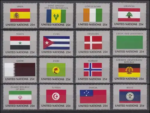 544-570 Nations Unies New York 1988 complet, frais de port **