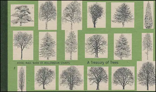 Großbritannien-Markenheftchen 139 Königin Elisabeth II. Bäume 1 Pfund 2000, **