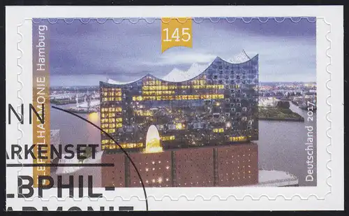 3286 Eröffnung der Elbphilharmonie, selbstklebend auf neutraler Folie, O