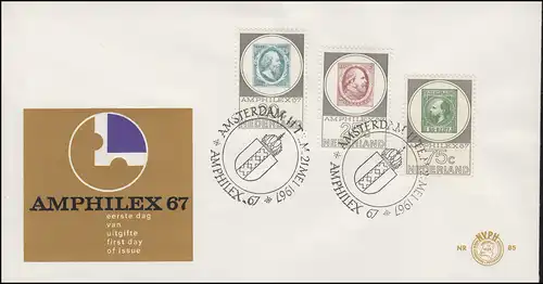 Niederlande 880-882 Ausstellung AMPHILEX, Satz auf Schmuck-FDC 21.5.1967