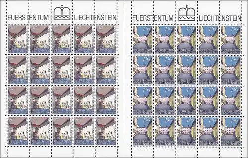 919-920 Schloss Vaduz 1987, 2 Werte, Kleinbogen-Satz ** 