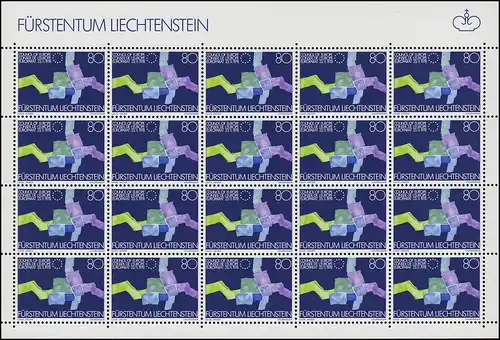 729 Beitritt Liechtensteins zum Europarat 1979, Kleinbogen **