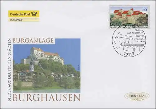 2548 Burganlage Burghausen, Schmuck-FDC Deutschland exklusiv