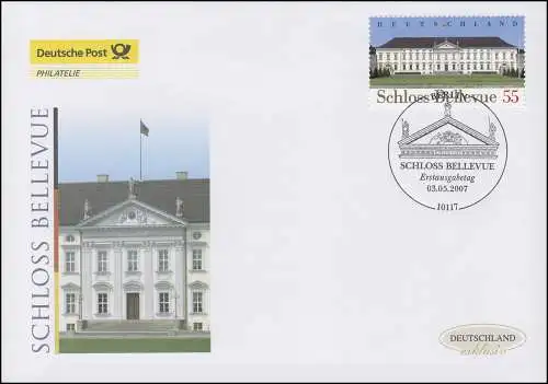 2601 Schloss Bellevue, Schmuck-FDC Deutschland exklusiv