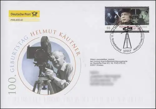 2654 Schauspieler und Regisseur Helmut Käutner, Schmuck-FDC Deutschland exklusiv