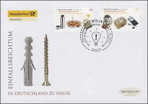 2891-2892 Deutsche Erfindungen, Satz auf Schmuck-FDC Deutschland exklusiv