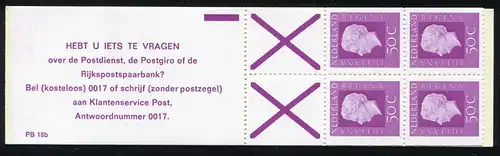 Markenheftchen 20 Königin Juliane 1975 Vragen und PB 18b, **