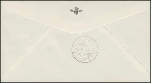 1. Vol Polaire KLM Amsterdam-Biak 5.11.1958 Lettre de bijoux AMSTERDAM 5/11/58