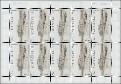 2527 Architekt und Maler Karl Friedrich Schinkel - 10er-Bogen ** postfrisch