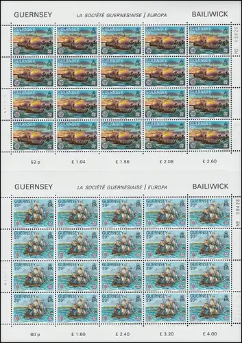 Guernsey, 246+247 Europa, Historische Ereignisse, 2 Werte, Kleinbogen-Satz **