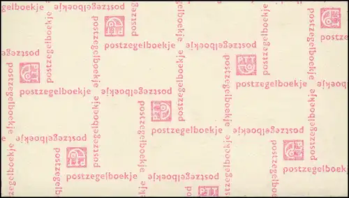 Carnets de marque 10x Juliane et chiffre 1971, PB 10-a, rose, blanc, 8 mm, **