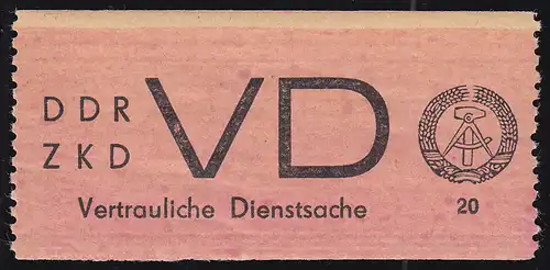 Dienst D 1A  Vertrauliche Dienstsache - seltene Farbvariante lachsrot, **