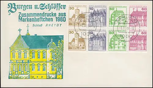 HBl. 20II aus MH 12 BuS 1980, alte Fluor. mit PLF 534I/IX auf Schmuck-FDC