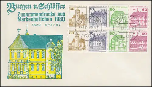 HBl. 20III aus MH 12 BuS 1980, alte Fluor. mit PLF 534I/VIII auf Schmuck-FDC