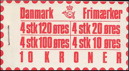 Dänemark Markenheftchen 10 Kr Freimarken 1977 No. 2 Verliebt, **