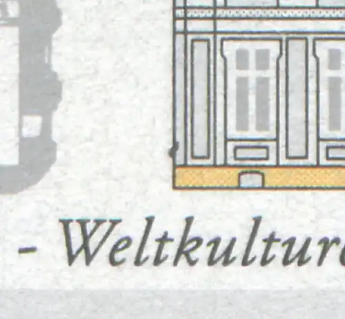 1913 Brühl: schwarzer Fleck in der Außenmauer unten links, Feld 6, **