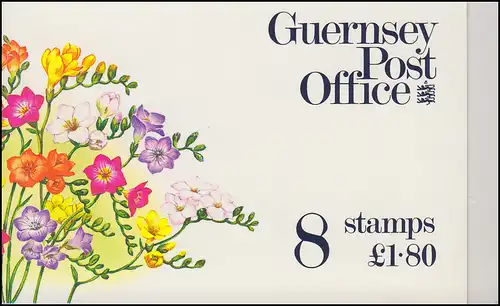 Guernsey Markenheftchen 0-8 Blumen - Freesien 1992 **