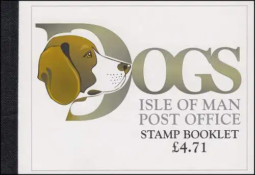 Isle of Man Markenheftchen 37, Hunde DOGS 1996, ** postfrisch