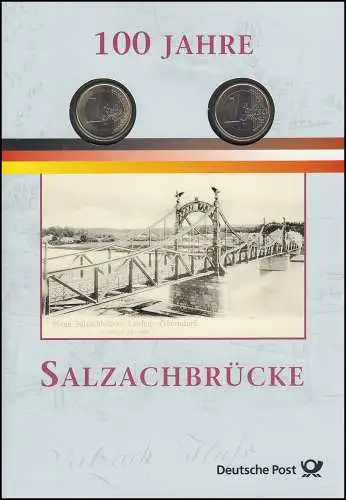 Numis-Faltblatt 100 Jahre Salzachbrücke