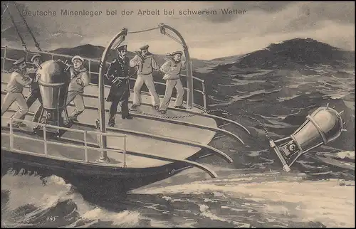 NAVIRE MARINE FRANÇAIS POST No 96 - 12.4. SMS Württemberg, Marine-AK Minenleger