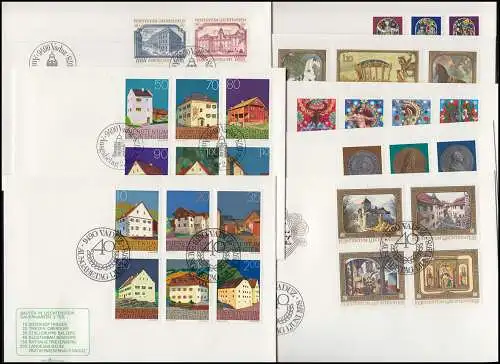 792-722 Liechtenstein-Jahrgang 1978 komplett auf FDC mit ESSt Vaduz