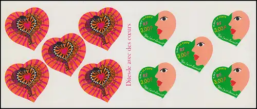 Carnets de marques 3438-3439 Marques d'honneur - Saint Valentin, autocollant, **