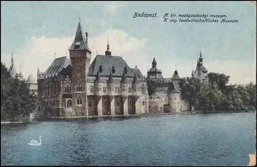 Ungarn AK Budapest Landwirtschaftliches Museum, Feldpost 12.12.1917 nach Breyell