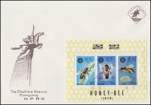 Corée: Bloc L'abeille / Honey Bee sur FDC 22.12.1997