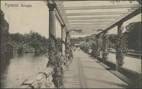 Ansichtskarte Pyrmont: Anlagen, Pyrmont 11.10.1910