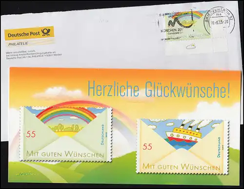 Carte pliante de l'équipe de service premium avec 2786-2787 timbres SSt WEIDEN 13.6.11