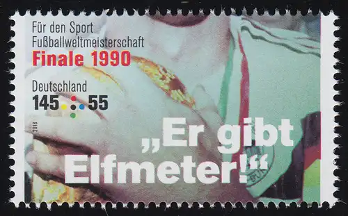 3382 Fußball-WM Finale Elfmeter 145 Cent, postfrisch **