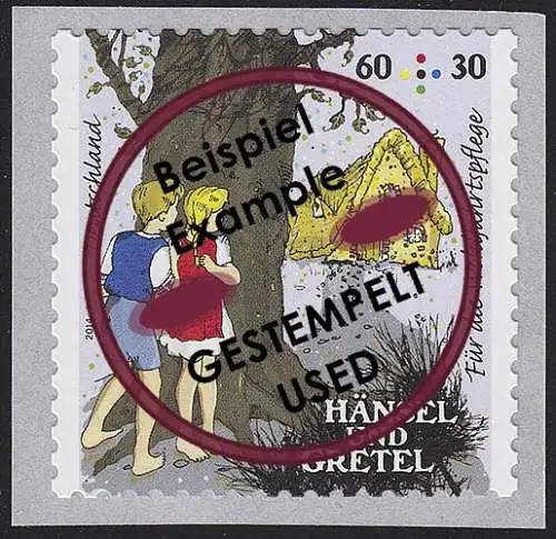 3061 Grimms Märchen: Hänsel und Gretel 60 Cent, selbstklebend aus Rolle O