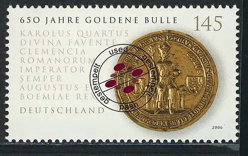 2511 Goldene Bulle O gestempelt