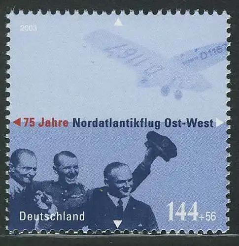 2331 Für die Briefmarke 2003 Nordatlantikflug **