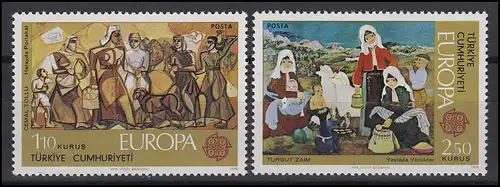 Türkei: EUROPA / CEPT Gemälde Paintings 1975, 2 Werte, Satz **